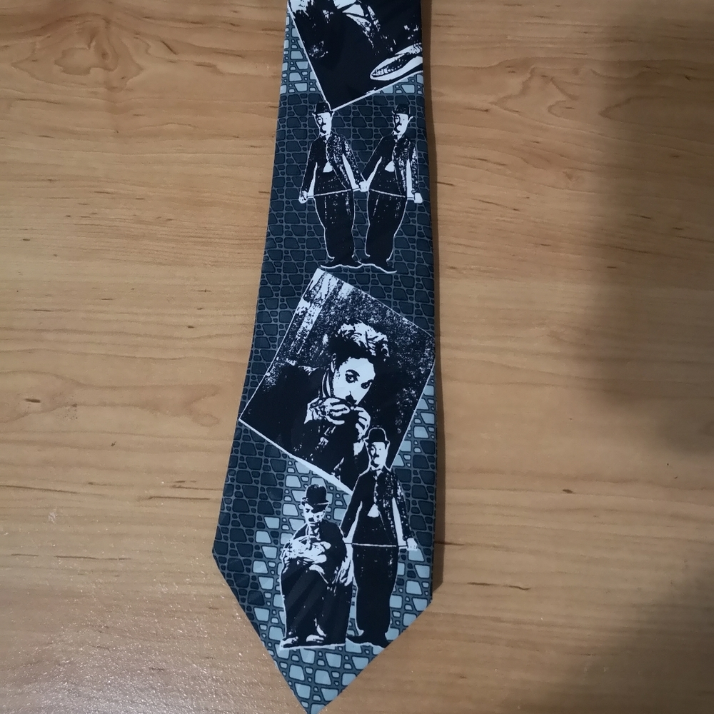 Rare vtg Charlie Chaplin Marbella tie